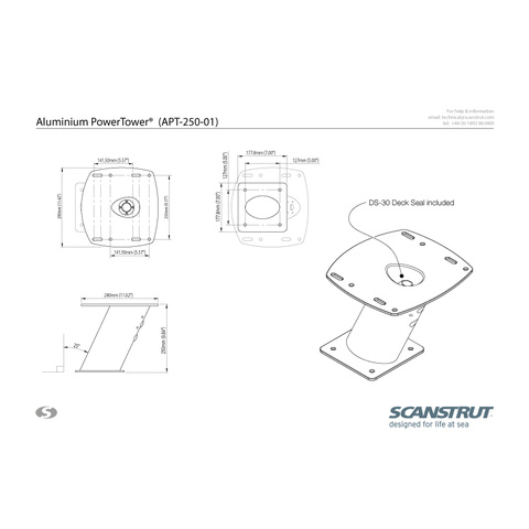 ScanStrut APT-250-01 ALUMINIUM POWERTOWER 250mm
