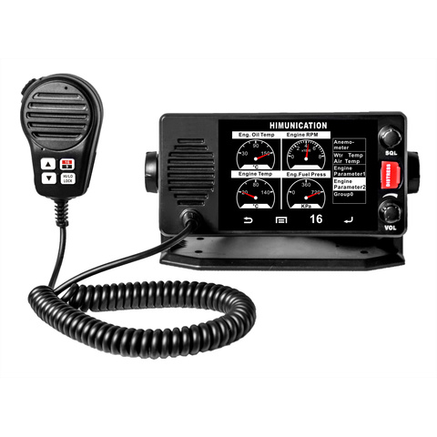 HIMUNICATION HM-TS18S VHF Radio Klasse DSC-D m. AIS-Modtager, NMEA2000 og Mutifunktions Touch-Display