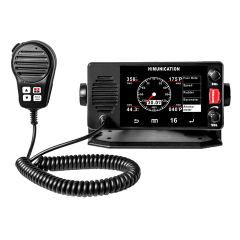 HIMUNICATION HM-TS18C VHF Radio Klasse DSC-D m. NMEA2000 og Mutifunktions Touch-Display
