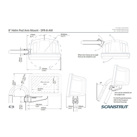 ScanPod SPR‐8‐AM Arm Pod for up to 9" plotter