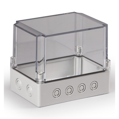Barrier Enclosure 125x175x150 clear with knockouts (Upto 4 barriers)