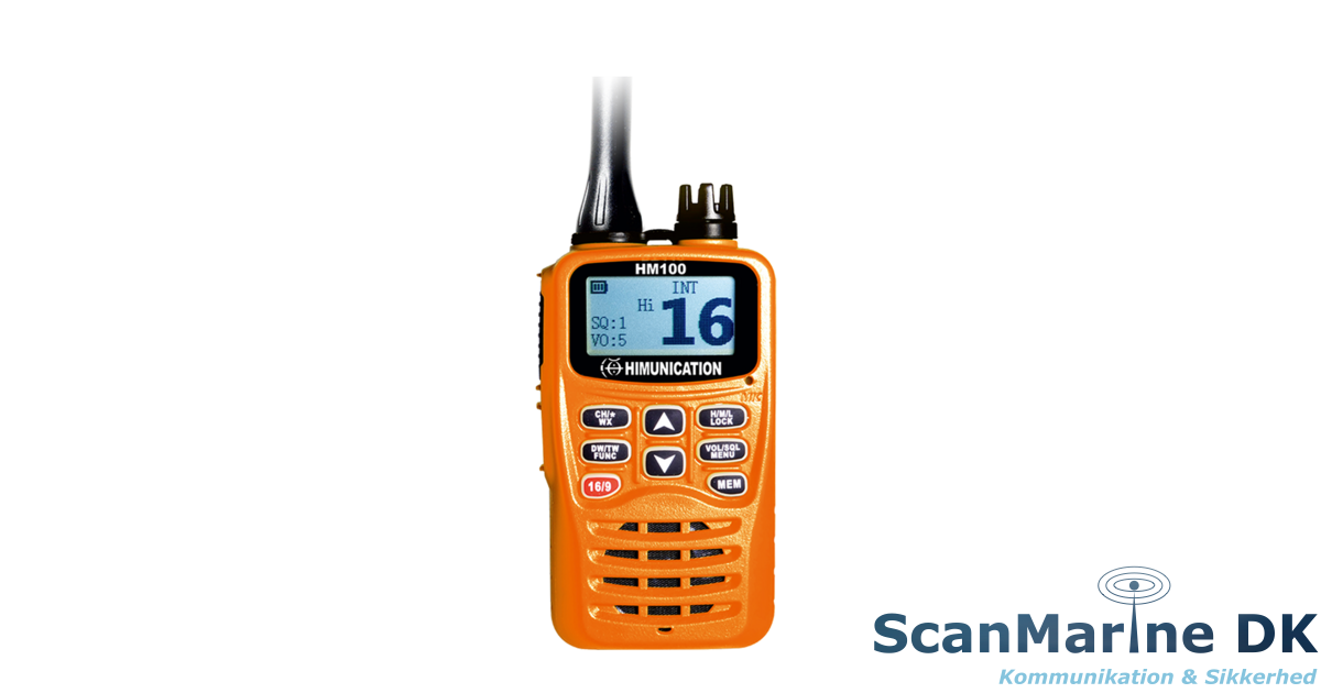 HM100 Bærbar VHF Radio 6w m. ATIS + L1 og L2 | Scanmarine